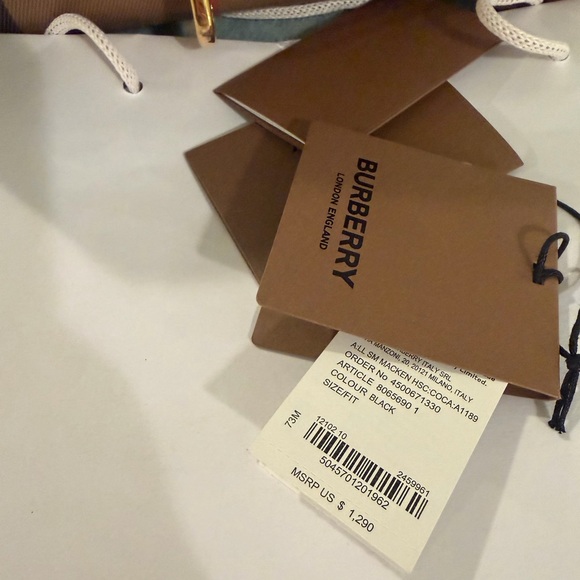 Burberry Black and Brown Crossbody Bag with Gold Accent - Picture 7 of 15